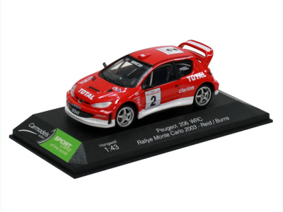 Cararama / Hongwell | M 1:43 | PEUGEOT 206 WRC #2 Rally Monte Carlo (2003) - Reid / Burns