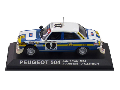 Altaya | M 1:43 | PEUGEOT 504 - #2 - J.-P.Nicolas / J.-C.Lefébvre - Safari Rally (1976)