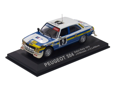 Altaya | M 1:43 | PEUGEOT 504 - #2 - J.-P.Nicolas / J.-C.Lefébvre - Safari Rally (1976)