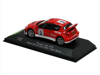 Cararama / Hongwell | M 1:43 | PEUGEOT 206 WRC #2 Rally Monte Carlo (2003) - Reid / Burns