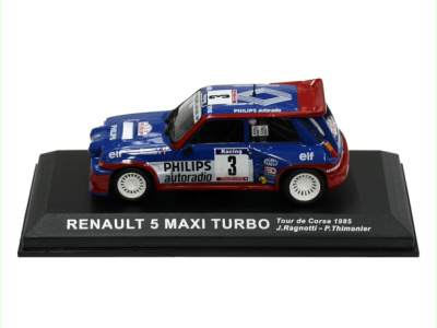 Altaya | M 1:43 | RENAULT 5 Maxi Turbo #3 - J.Ragnotti / P.Thimonier - Tour de Corse (1985)