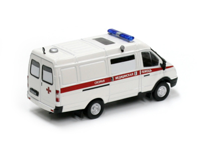 DeAgostini | M 1:43 | GAZ 32214 Gazelle - Ambulance "медпомощь" (RUS) (1996)