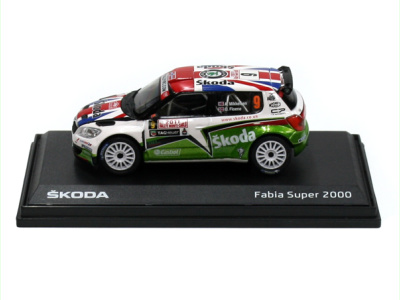 Abrex CZ | M 1:43 | ŠKODA Fabia S2000 (facelift 2010) - #9 Mikkelsen / Floene - Monte Carlo Rallye 2011