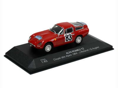 Altaya | M 1:43 | ALFA ROMEO TZ  #83 J.Rolland / G.Augies - Coupe des Alpes (1964)