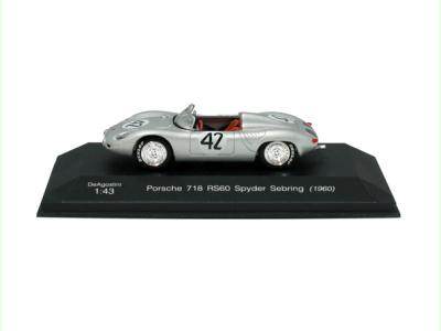 DeAgostini | M 1:43 | PORSCHE 718 RS60 Spyder #42 H.Herrmann / O.Gendebien - Winners 12h Sebring (1960)