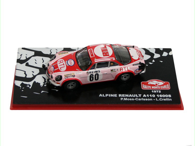 Altaya | M 1:43 | RENAULT Alpine A110 1600S #60 - P.Moss-Carlsson / L.Crellin - RMC (1972)