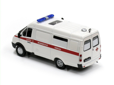 DeAgostini | M 1:43 | GAZ 32214 Gazelle - Ambulance "медпомощь" (RUS) (1996)