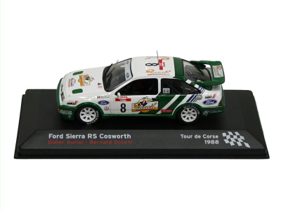 Altaya | M 1:43 | FORD Sierra RS Cosworth #8 - D.Auriol / B.Occelli - Tour de Corse (1988)