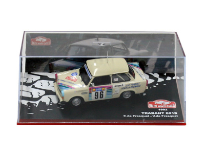 Altaya | M 1:43 | TRABANT 601 S - Rallye Monte Carlo - E.de Fresquet / V.de Fresquet (1992)