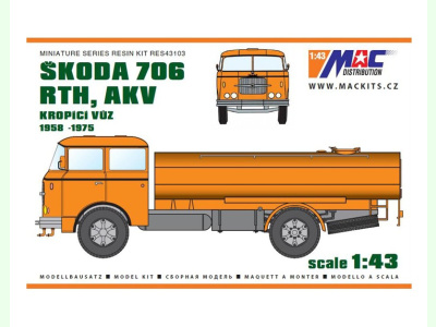 MACmodel CZ | M 1:43 | ŠKODA 706 RTH, AVK -  Polievací - Kropiaci voz (1961-1969)