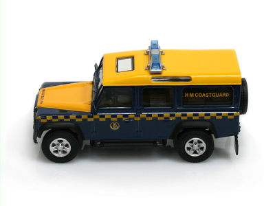 Cararama / Hongwell | M 1:43 | LAND ROVER Defender 110  - H.M.COASTGUARD (UK) (1990)