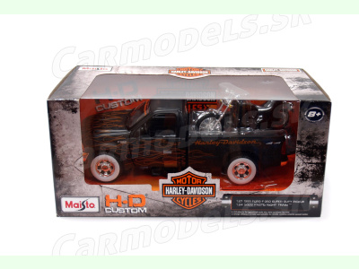 Maisto | M 1:24 | FORD F-350 Super Duty Pickup (1999) + Motorka FXSTB Night Train (2002) / Harley-Davidson Custom